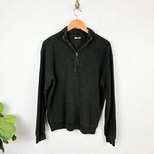 Woolrich Men's Green 1/4 Zip Pullover Sweater Sz M